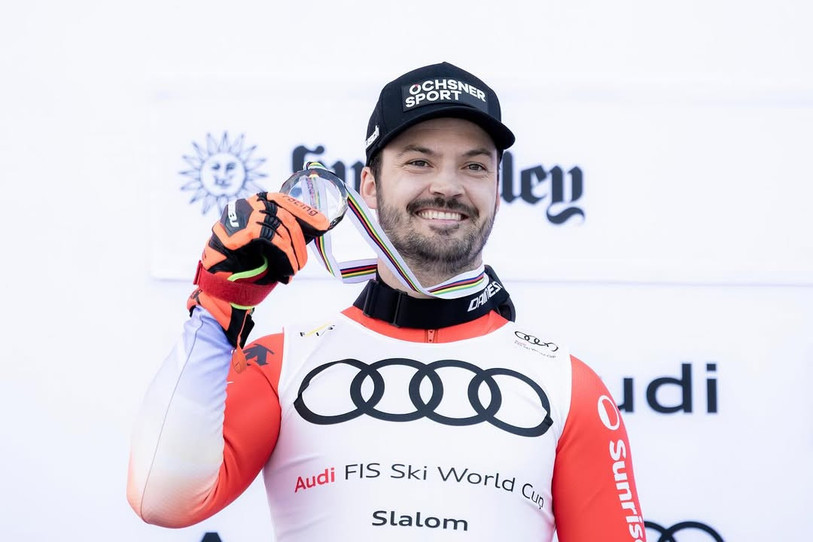 Loïc Meillard a réalisé une saison d'exception l'hiver dernier.  (Photo : Swiss-ski)