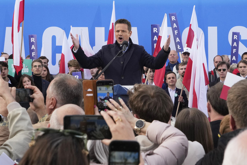 Le maire de Varsovie, Rafal Trzaskowski, est candidat pour le parti libéral. (Photo : AP Photo/Czarek Sokolowski).