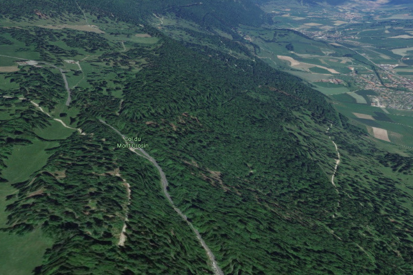 L'accident s'est produit près du col du Mont-Crosin. (Image: GoogleMap)