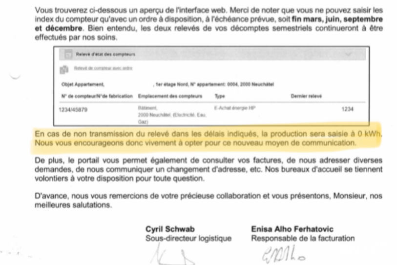 Le courrier envoyé début juin par Viteos à ses clients-producteurs d'énergie laisse entendre que les kilowattheures injectés dans le réseau pourraient ne pas être comptabilisés. 