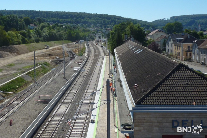 La gare de Delle accueillera 16 allers-retours par jour avec Belfort dès le mois de décembre. (Photo : archives.)