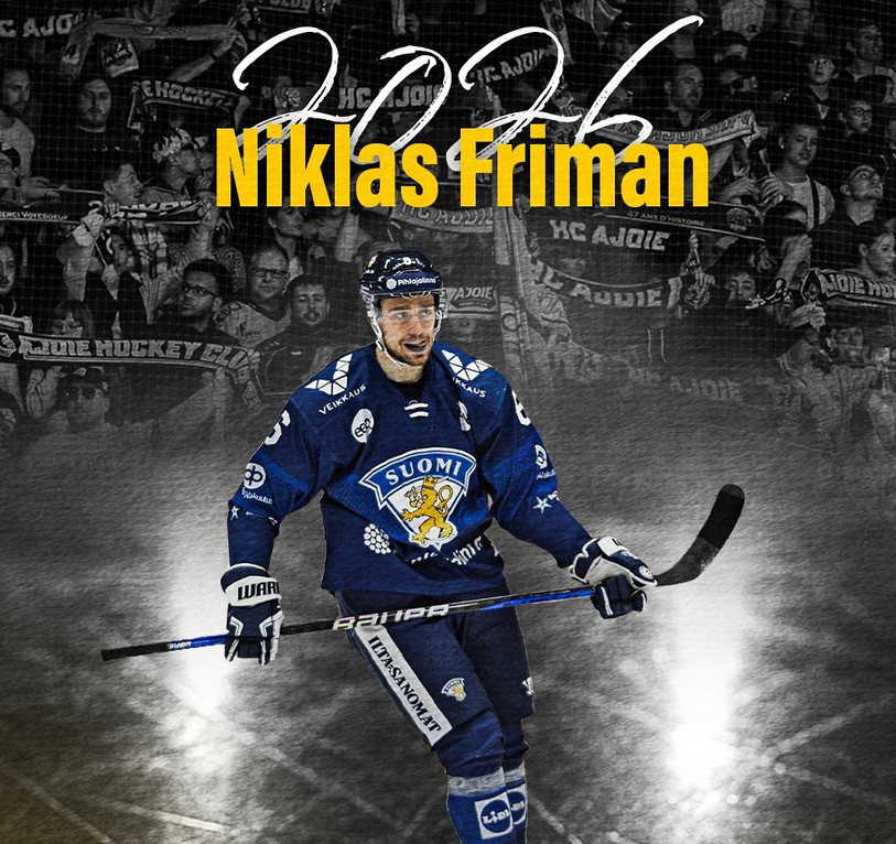 Niklas Friman s'est engagé pour une saison avec le HC Ajoie. (Photo : HCA)