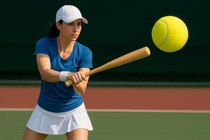 Et si on jouait au tennis avec une batte de baseball ?!