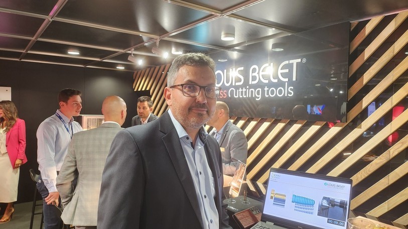 Pierre Falbriard croqué ici sur le stand de l’entreprise Louis Bélet à l’EPHJ.