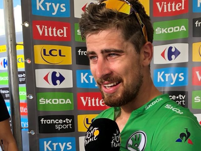 Peter Sagan conforte son maillot vert du classement par points (photo : twitter Le Tour de France)