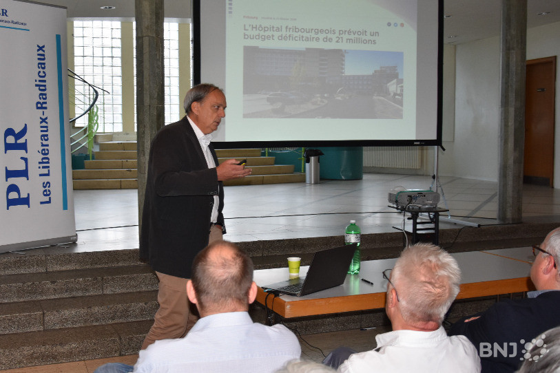 Dominique Sartori a tenu une conférence sur l'avenir de l’hôpital du Jura bernois sur invitation du PLR de St-Imier.