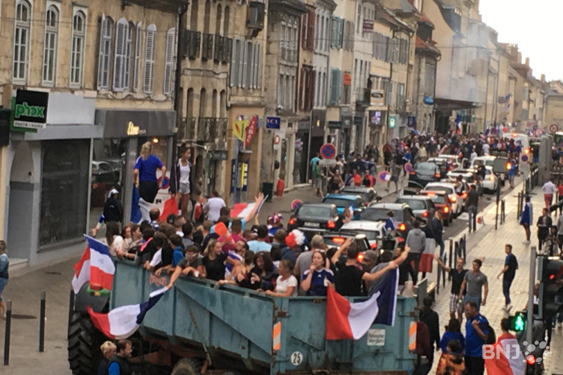 La joie dans les rues de Pontarlier.