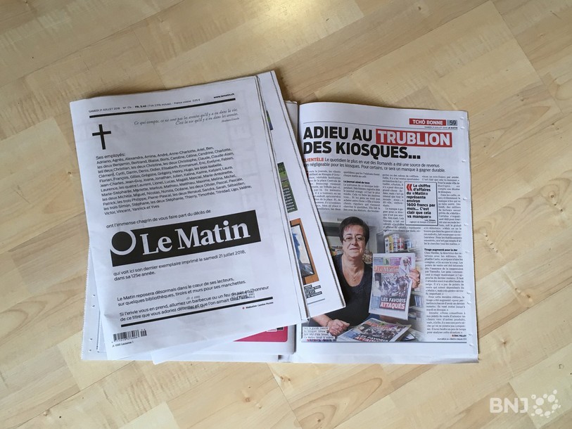Le quotidien romand signe sa propre nécrologie
