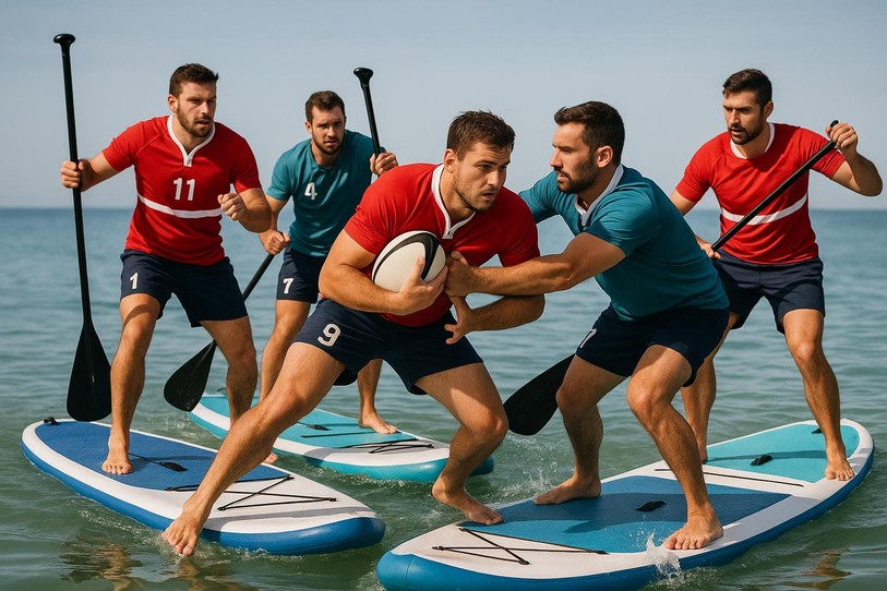 Faire des placages d’une planche à une autre en tombant dans l’eau, ça doit être super fun.