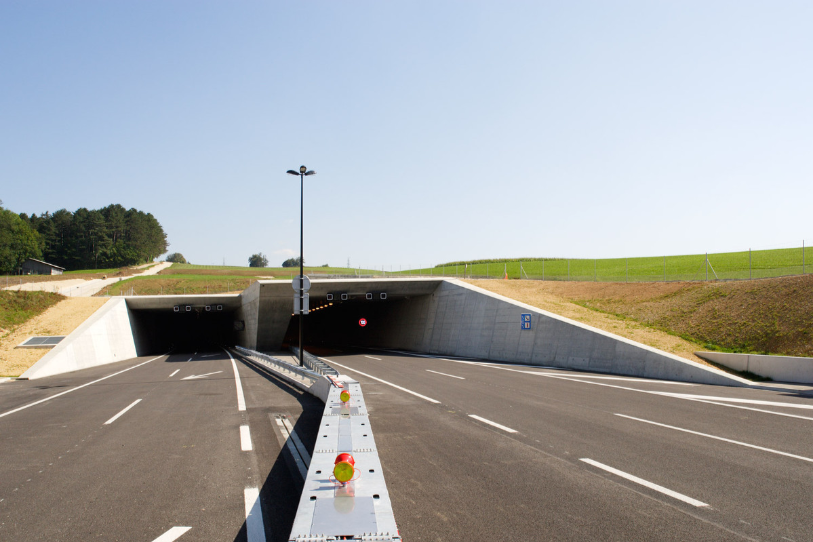 Le tronçon de l'A16 qui contourne Porrentruy.