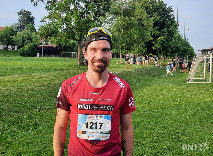Jérémy Hunt a le sourire à l'arrivée de la Course des Franches.