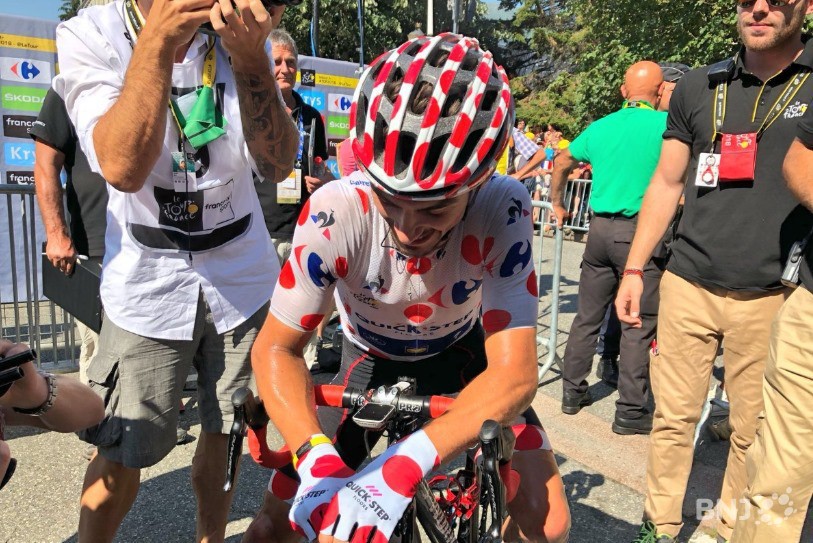 Julian Alaphilippe n'a laissé aucune chance à ses adversaires sur le Tour de France cycliste ( photo : twitter Le Tour de France)