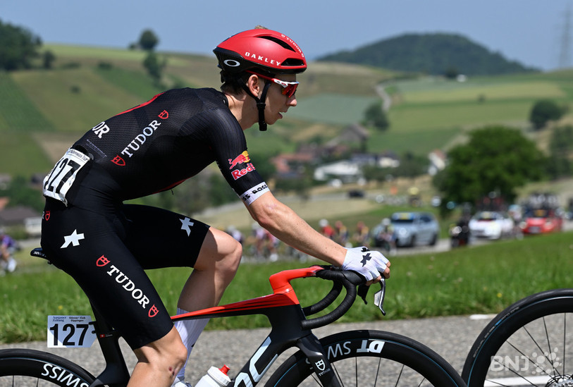 Yannis Voisard n'a pas pu poursuivre le Tour du Pays basque. (Photo : archives Georges Henz)