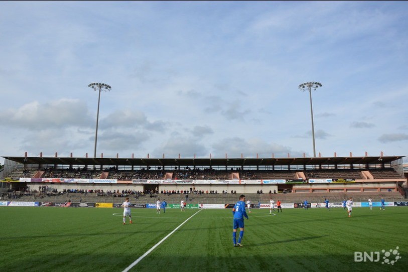 Le terrain de foot principal du stade de la Charrière à La Chaux-de-Fonds, sur lequel évolue notamment le FCC. 