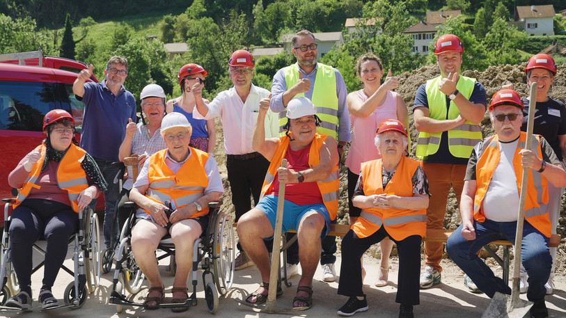 Le lancement des travaux pour l'EMS provisoire du Foyer Saint-Ursanne a officiellement commencé. (photo : Foyer Saint-Ursanne)