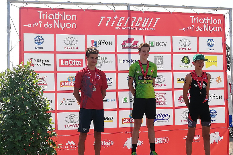 Romain de Pury est devenu vice-champion suisse de triathlon dans la catégorie des moins de 15 ans hommes. (photo : Red-Fish Neuchâtel)