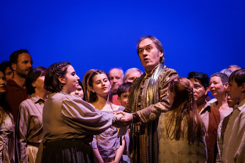 L’opéra Nabucco s'est produit quatre fois dans l’ancien stand à Moutier. (Photo : Guillaume Perret)