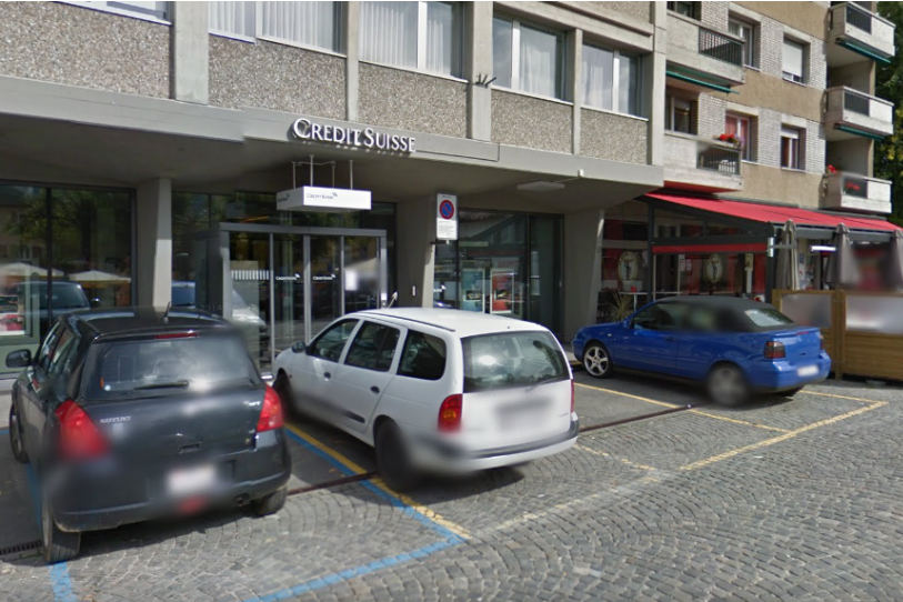 La succursale imérienne de Crédit Suisse va fermer ses portes le 31 octobre. (photo: Google Maps)