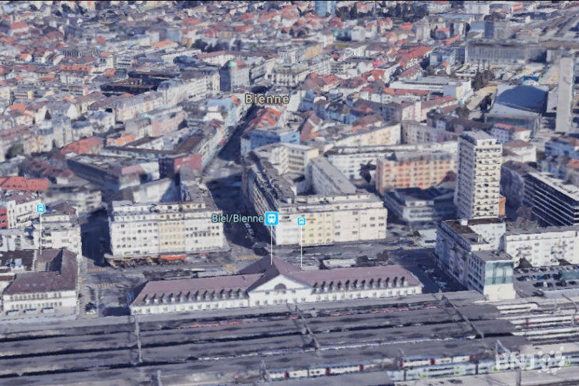 La ville de Bienne. (Image: Google map)