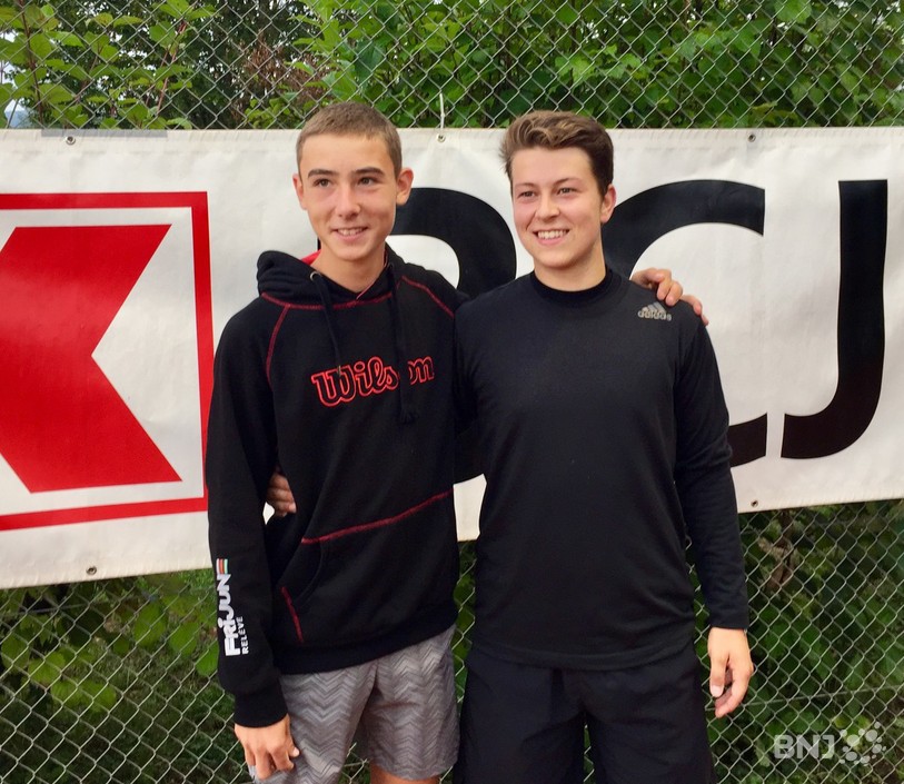 Jonathan Wagner et Gil Brahier, finalistes des Championnats jurassiens de tennis 2018