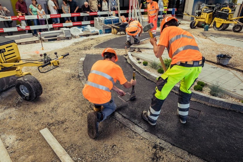 Des constructeurs de route en plein exercice (Image: SwissSkills)