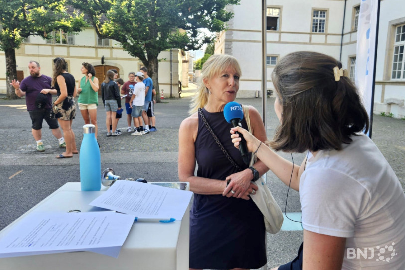 La cour du Château est aussi le terrain de jeu de l'Openair cinéma de Delémont et sa présidente Katia Crelier-Giordano.
