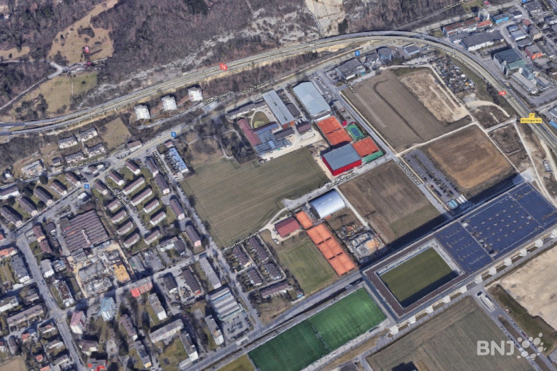 Le nouveau complexe devrait prendre place à proximité de la Tissot-Arena. (Image: Google map)