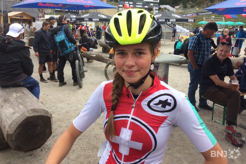 Lisa Baumann a vécu une superbe expérience jeudi lors des Mondiaux de VTT à Lenzerheide. 