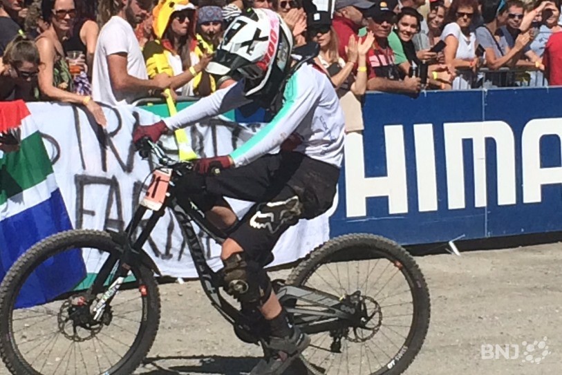 Camille Balanche a terminé la descente des Mondiaux de VTT au 15e rang.