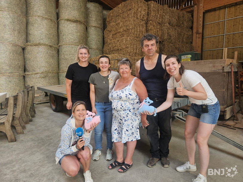 L'accueil taignon a été chaleureux mercredi matin à la Ferme Rais.