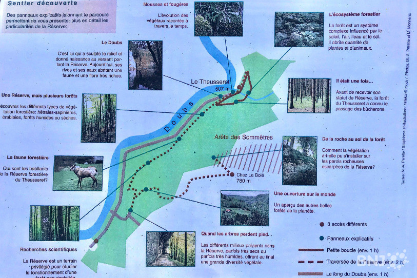La carte de la promenade.