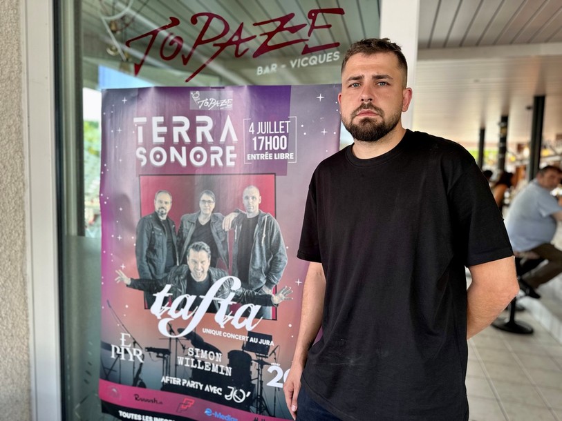 Le gérant du Bar Le Topaze à Vicques Valentin Bron organise le Terra'Sonore pour la première fois.