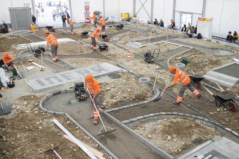Le binôme Eric Estevez de Tavannes et Julien Berbier de Rocourt a remporté la médaille d'or de constructeur de routes. Photo: Manu Friederich