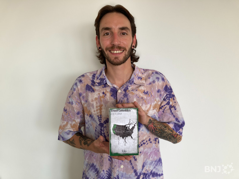 Le libraire Mathias Jaquenod propose comme lecture d'été l'ouvrage d'Ernest Callenbach, Ecotopia.