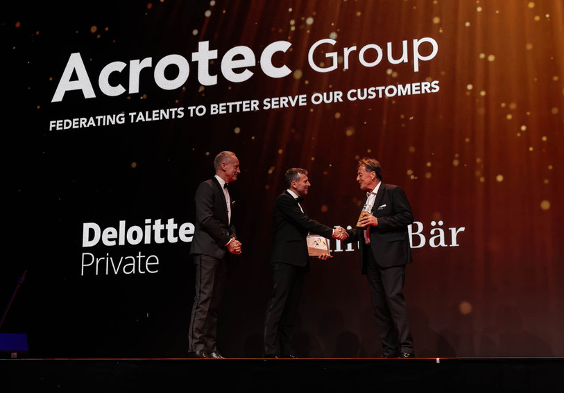 Le groupe Acrotec s'est vu décerner le label Gold Standard. (Photo : Acrotec)