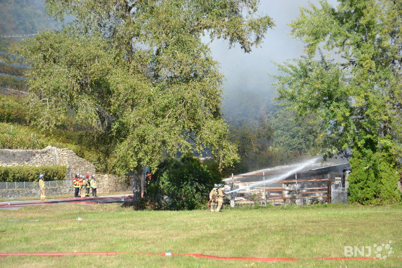 L'intervention des pompiers.