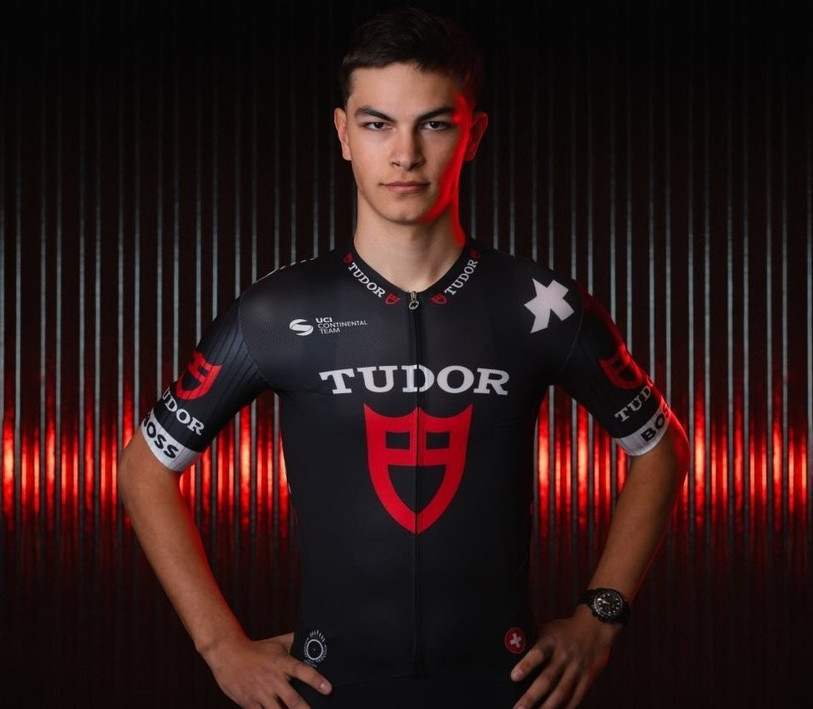 Victor Benareau, qui porte les couleurs de l'équipe Tudor, a terminé 4e aux Championnats d'Europe espoirs sur piste, au Portugal. (Photo : Tudor Pro Cycling)