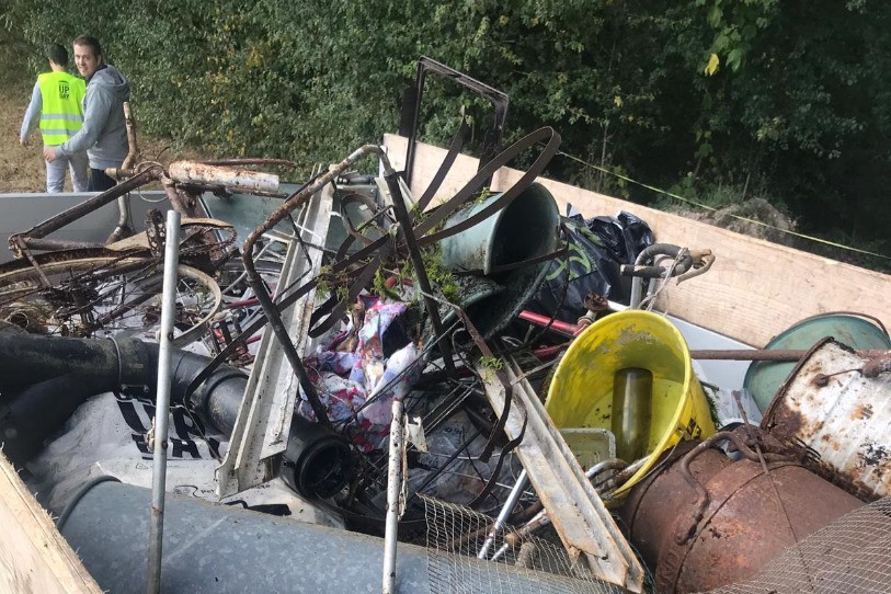 Environ 400kg de déchets ramassés.