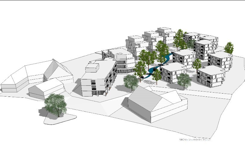 Le projet d'écoquartier (photo: Sironi SA Architectes SIA).