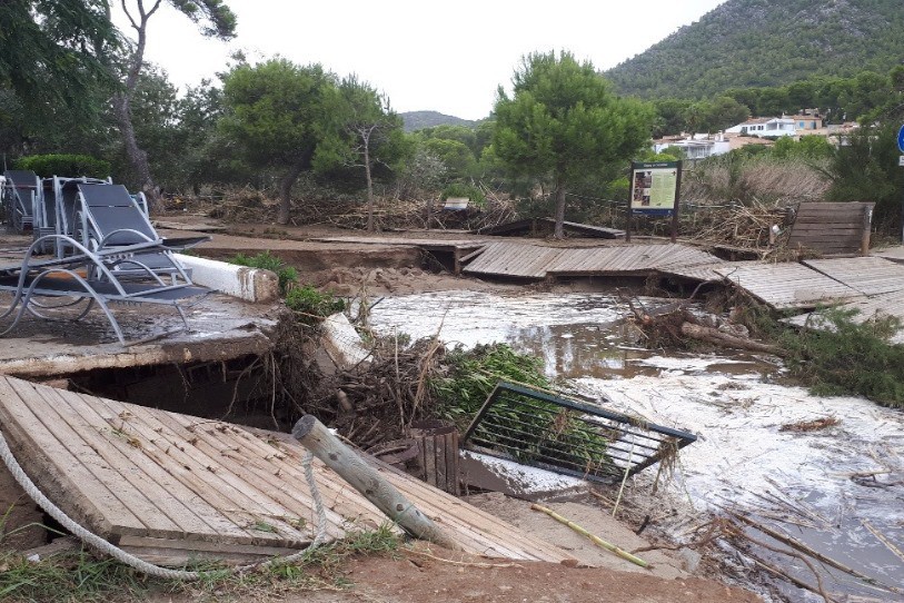 Les dégâts matériels sont aussi très importants sur l'île de Majorque (photo: Nathalie Joliat).
