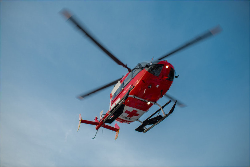 Deux hélicoptères sont intervenus sur le lieu de l'accident. (Photo: Rega).