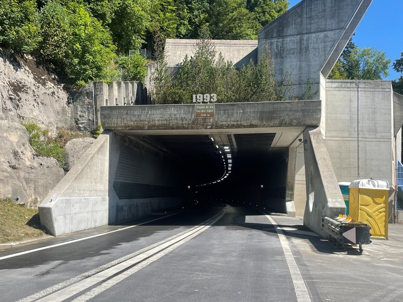 Le tunnel de La Vue-des-Alpes, la veille de sa réouverture au trafic routier.