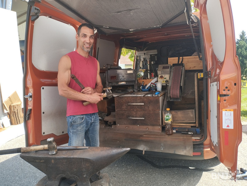David Ripert façonne le métal durant tout le week-end du Marché-Concours.