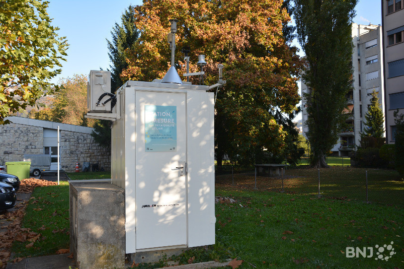 La station de mesure de la qualité de l'air à Delémont.