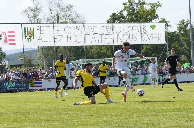 Hugo Casano a inscrit le 1-1 pour le FC Courtételle face à Young Boys. (Photo: Cédric Prudat)