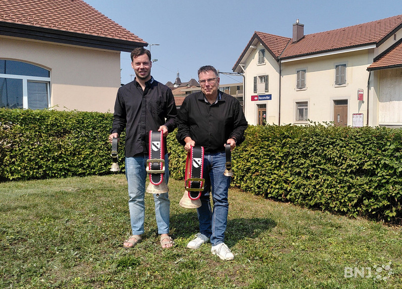 L’annuelle conférence de presse de la Foire de Chaindon s’est tenue ce mardi matin à Reconvilier avec son président, Ervin Grünenwald (à droite) et le nouvel administrateur Yannick Langel (à gauche).