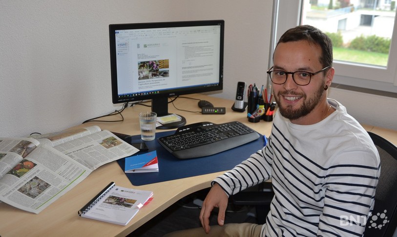 Ignace Berret dans son bureau à la Chambre d'agriculutre AgriJura à Courtételle