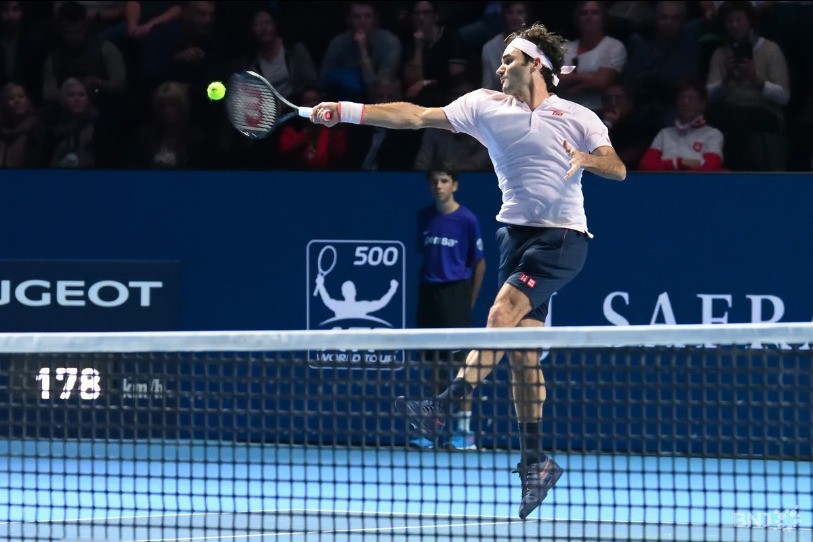 Le Bâlois a réalisé une prestation solide devant l'Allemand Jan-Lennard Struff. (Photo : Georges Henz)