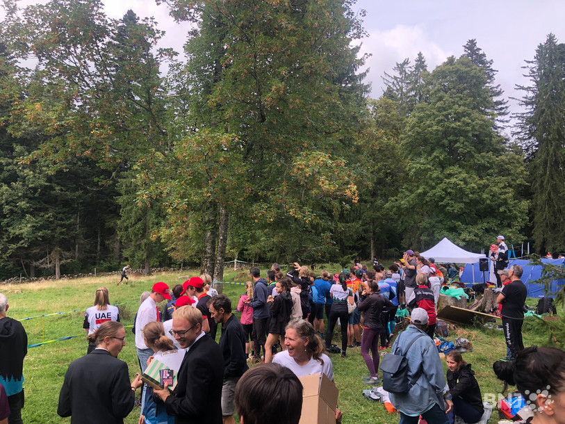 Il y avait du monde au bord du parcours pour l'épreuve de relais de Coupe Suisse des jeunes.