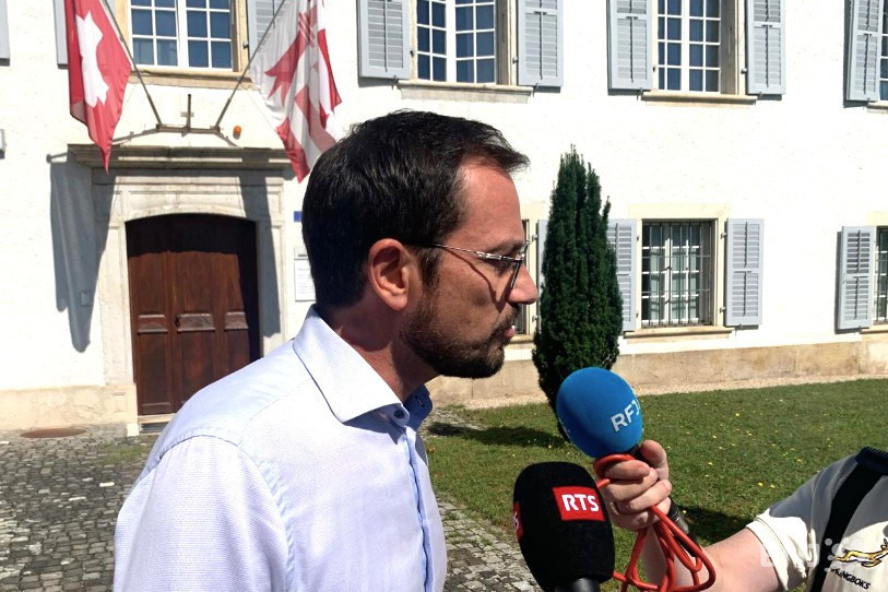 Martial Courtet ce lundi midi après avoir officialisé sa candidature comme indépendant auprès de la Chancellerie.